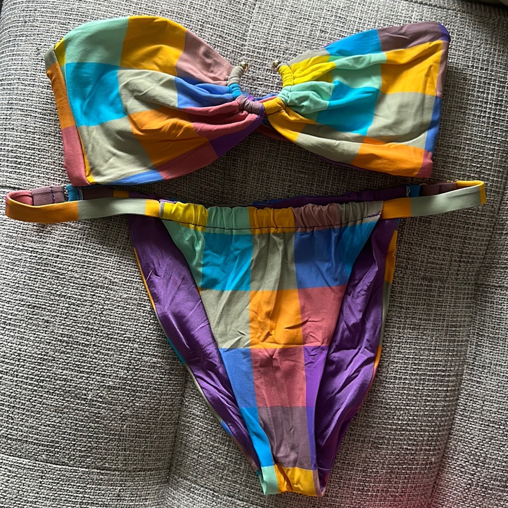 WeWoreWhat Multicolor Bandeau Bikini - Picture 2 of 10